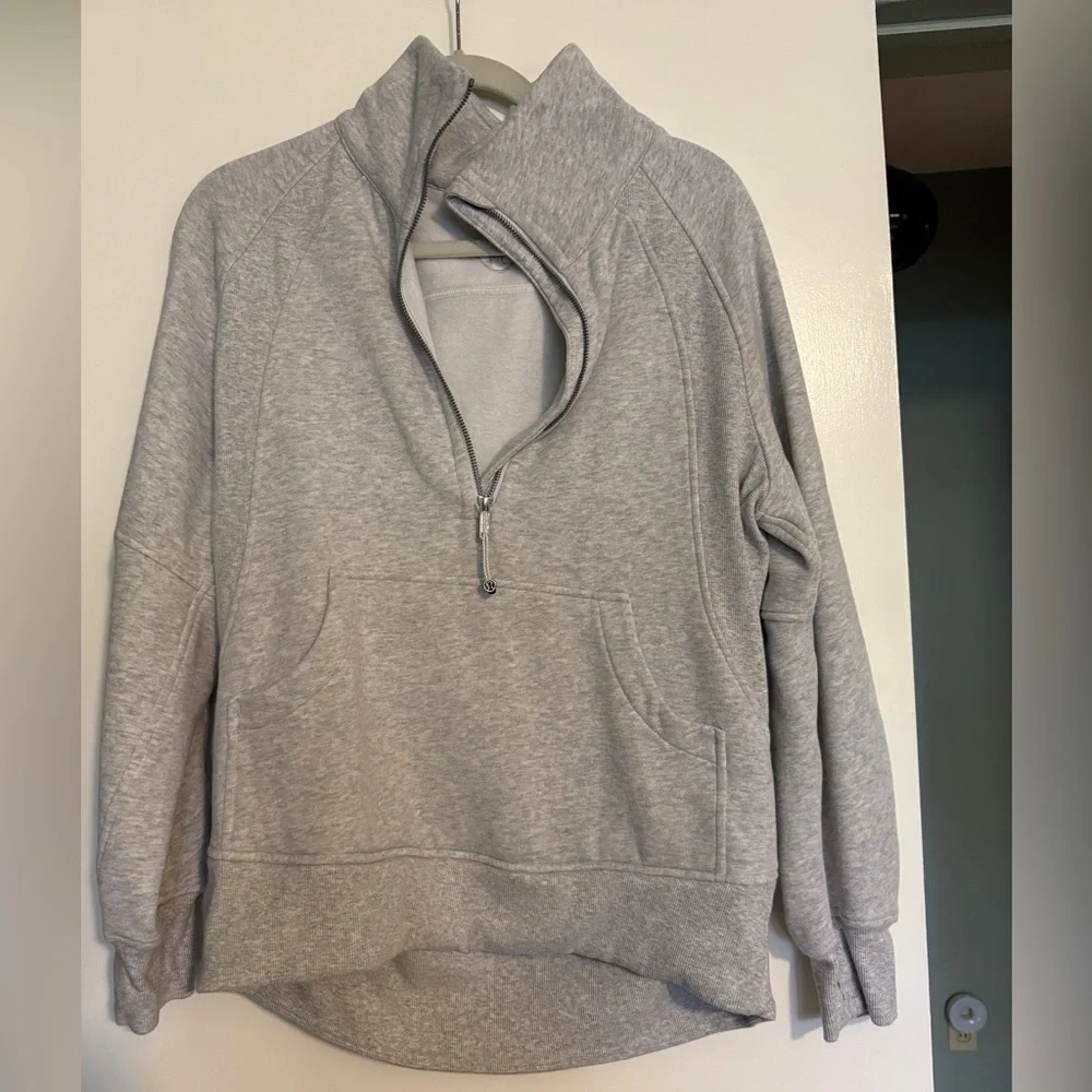 Lululemon full length scuba funnel neck heathered grey - Picture 1 of 3